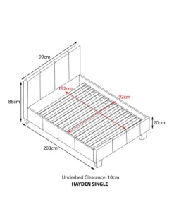 Hayden Faux Leather Bed Frame -Home Furnishings Store r01ac890502s
