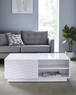 Saskia High Gloss Storage Coffee Table