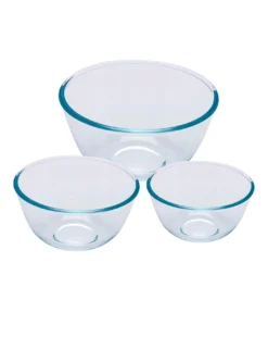 Pyrex Set Of 3 Mixing Bowls 0.5L, 1L, 2L