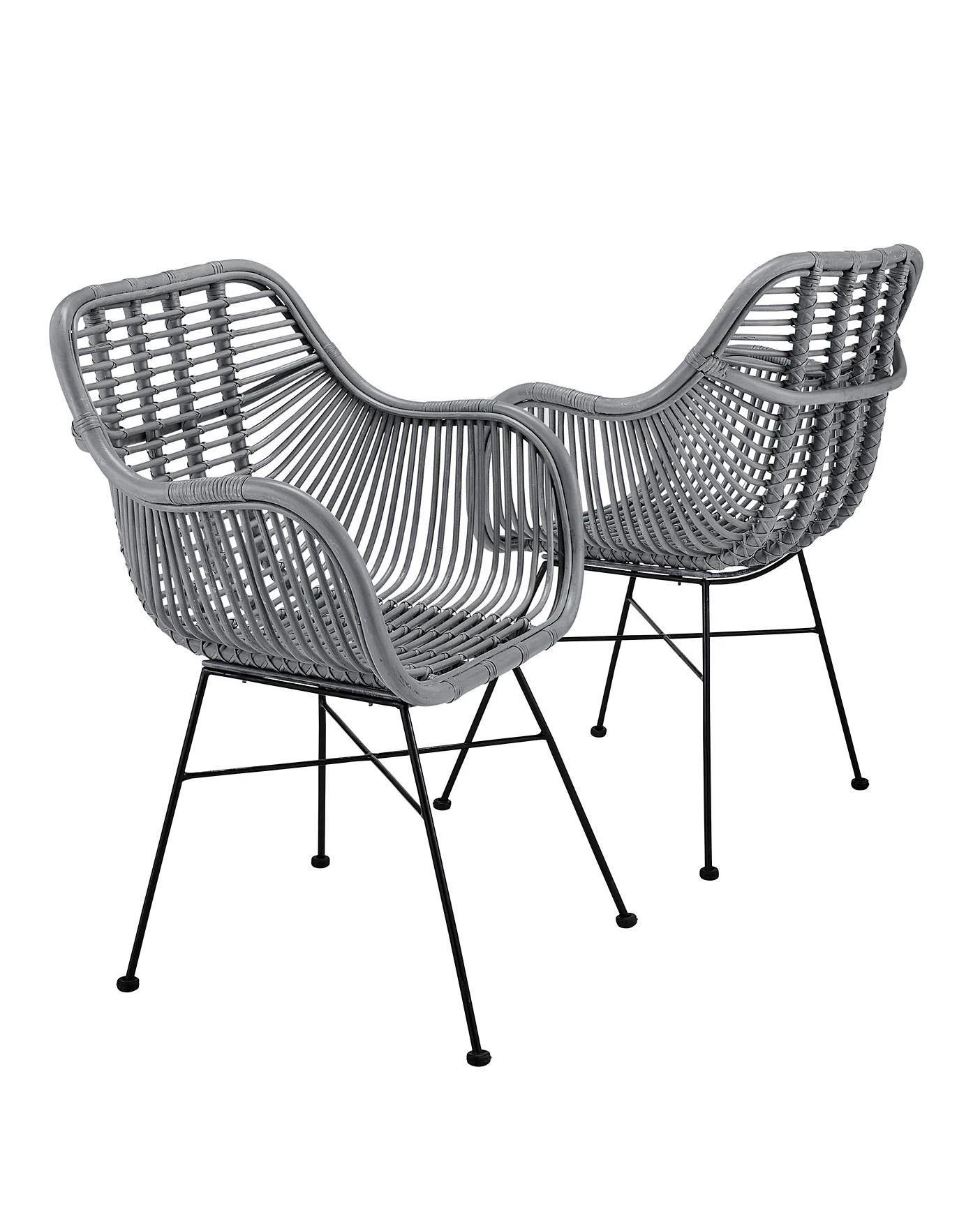 Emilio Pair Of Rattan Dining Chairs 2 Emilio Pair Of Rattan Dining Chairs - Image 2