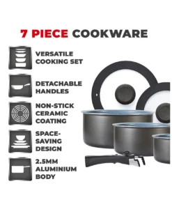 Tower 7 Piece Cookware Set -Home Furnishings Store u01jy257746c