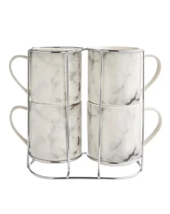 Marble Stacking Mugs -Home Furnishings Store u01lr247502s