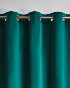Velour Eyelet Curtains