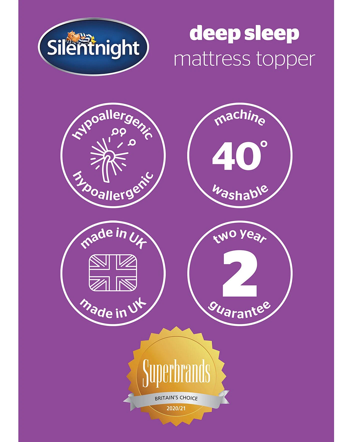 Silentnight Deep Sleep Mattress Topper 6 Silentnight Deep Sleep Mattress Topper - Image 6