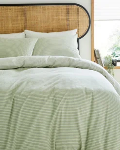 Murray Stripe Cotton Duvet Cover Set - Seafoam -Home Furnishings Store w01fu245507s