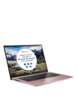 Acer Swift 1 SF114-34 Intel Pentium 128GB 14in Windows 11 & Microsoft 365 - Pink -Home Furnishings Store w01kj355851s