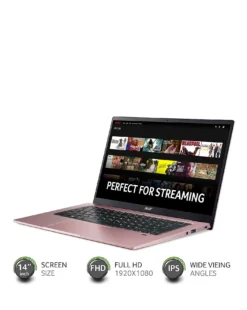 Acer Swift 1 SF114-34 Intel Pentium 128GB 14in Windows 11 & Microsoft 365 - Pink -Home Furnishings Store w01kj355854s