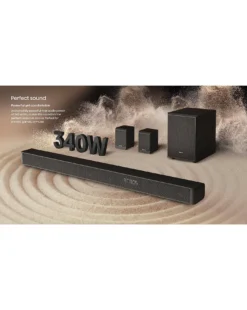 Hisense AX5100G 5.1ch 340W Soundbar With Wireless Subwoofer -Home Furnishings Store x01dy359858c