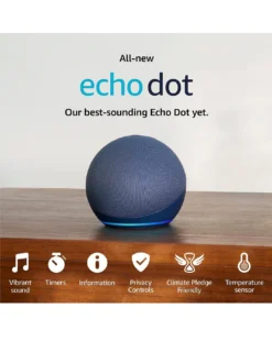 Amazon Echo Dot (5th Gen 2022) Smart Speaker With Alexa - Deep Sea Blue 16 Amazon Echo Dot (5th Gen 2022) Smart Speaker With Alexa - Deep Sea Blue -Home Furnishings Store x01fx957505s