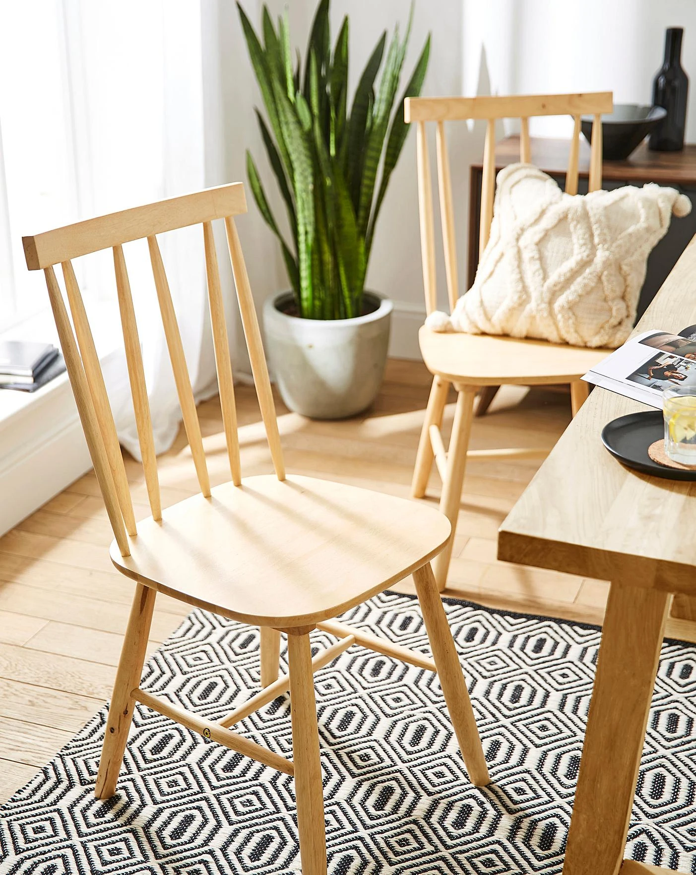 Julipa Erika Spindle Pair Of Dining Chairs 1 Julipa Erika Spindle Pair Of Dining Chairs