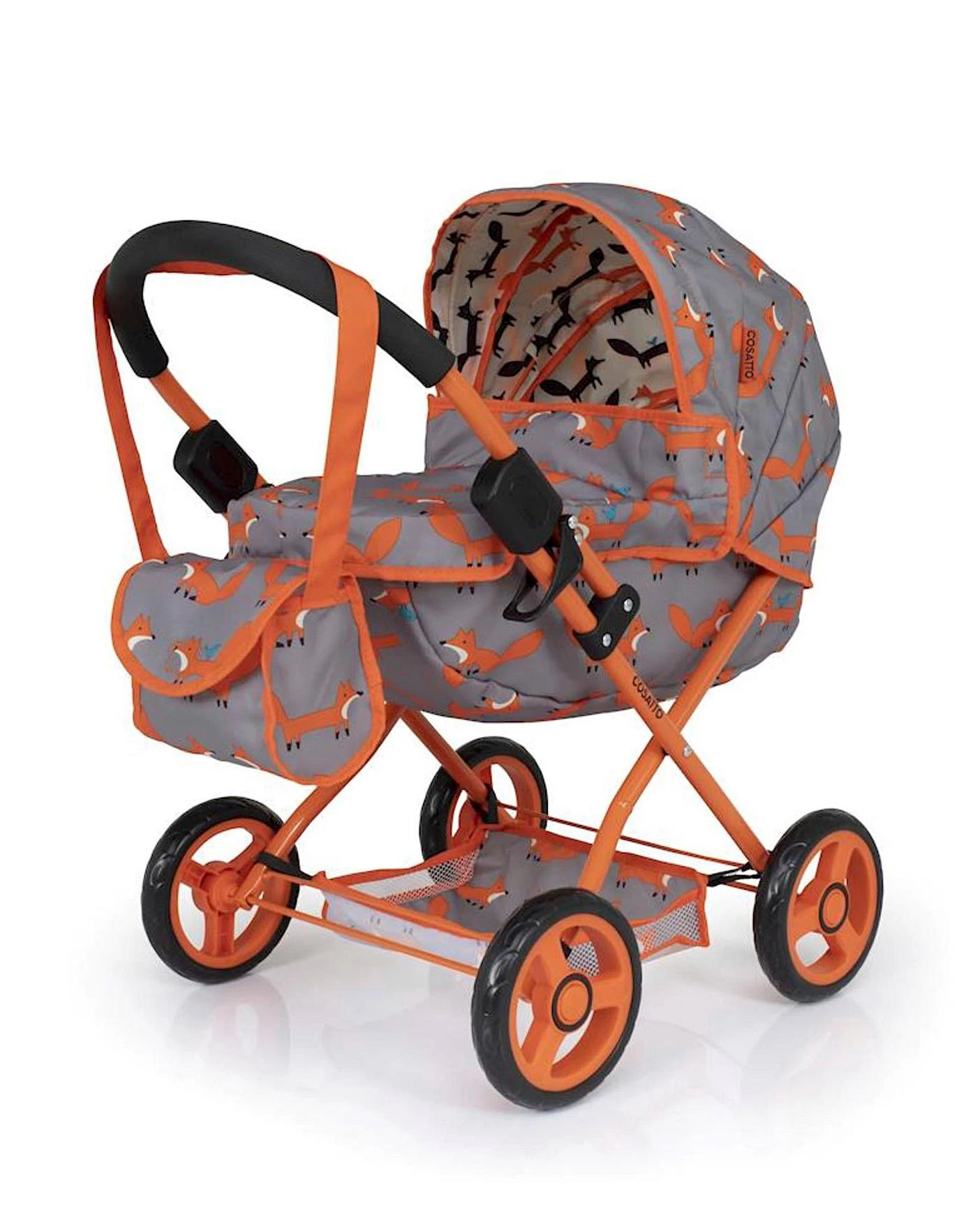Cosatto Wowette Dolls Pram - Charcoal Mister Fox 1 Cosatto Wowette Dolls Pram - Charcoal Mister Fox