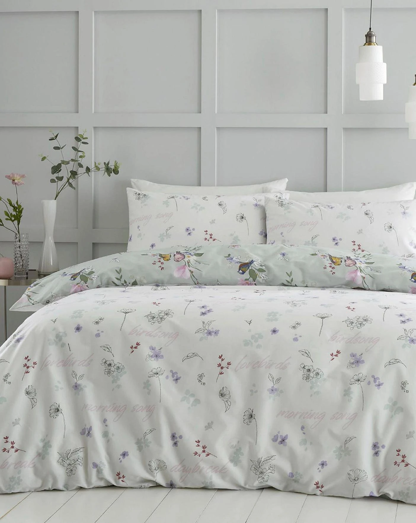 Catherine Lansfield Songbird Duvet Cover Set 5 Catherine Lansfield Songbird Duvet Cover Set - Image 5