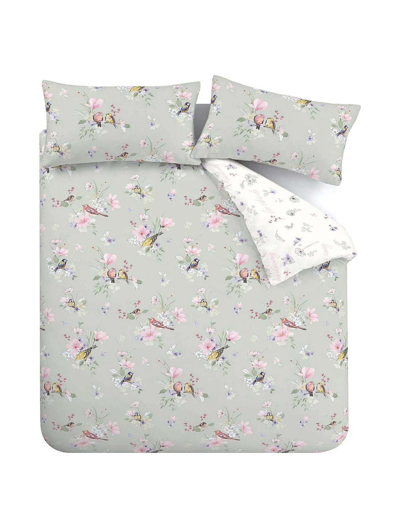 Catherine Lansfield Songbird Duvet Cover Set 2 Catherine Lansfield Songbird Duvet Cover Set - Image 2