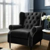 Joanna Hope Marbella Button Back Velvet Accent Chair