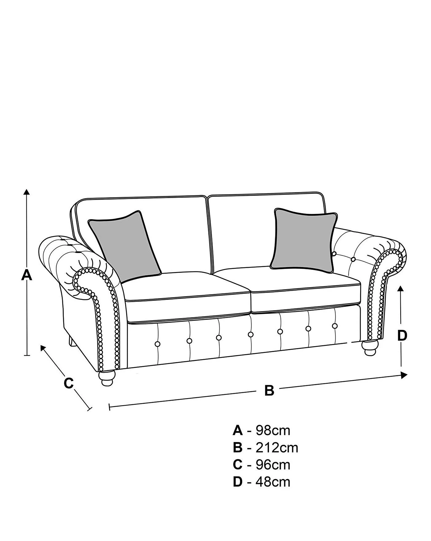 Oakland 3 Seater Sofa 2 Oakland 3 Seater Sofa - Image 2