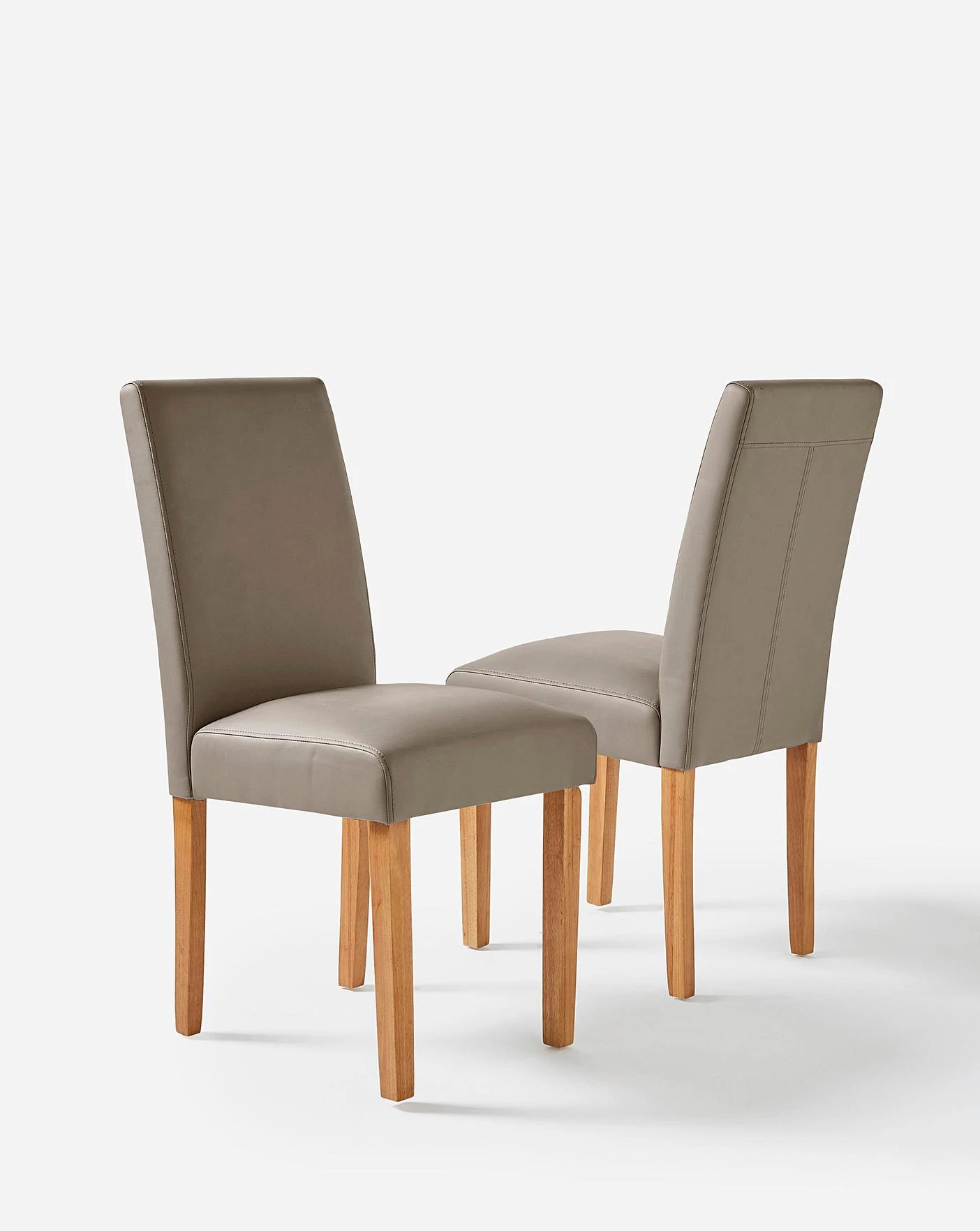 Ava Faux Leather Pair Of Dining Chairs 4 Ava Faux Leather Pair Of Dining Chairs - Image 4