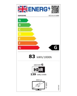 Samsung UE55CU7100KXXU 55in UHD 4K HDR Smart TV -Home Furnishings Store y01uv040505s