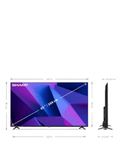 Sharp T-C65FN2KL2FB 65in Smart UHD 4K Android TV -Home Furnishings Store y01uv242503s