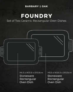 Barbary & Oak Set Of 2 Roasters - Red -Home Furnishings Store z01li133511s