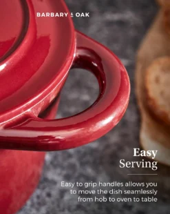 Barbary & Oak 29cm Casserole Dish - Red -Home Furnishings Store z01li140511s