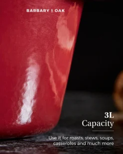 Barbary & Oak 29cm Casserole Dish - Red -Home Furnishings Store z01li140513s