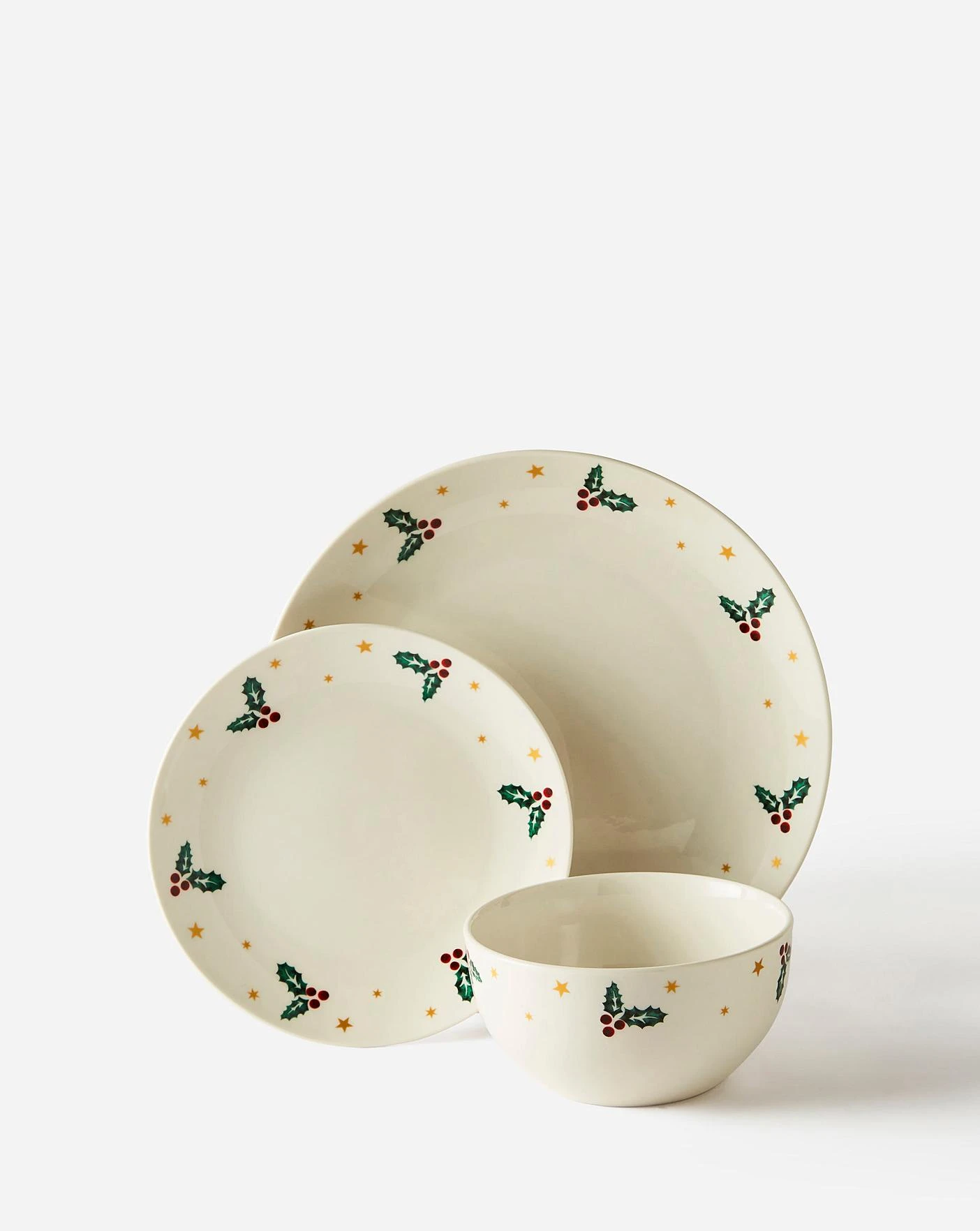 Holly And Stars 12 Piece Dinner Set 2 Holly And Stars 12 Piece Dinner Set - Image 2