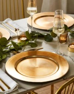 Gold 33cm Set Of 4 Charger Plates