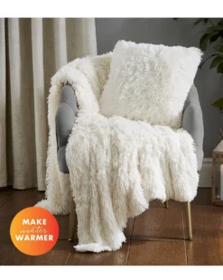 Catherine Lansfield Shaggy Fleece Throw -Home Furnishings Store z01mm006512s
