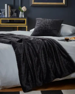 Joanna Hope Clipped Faux Fur Throw