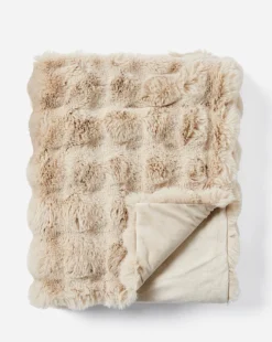 Gray & Osbourn No.6 Faux Fur Throw -Home Furnishings Store z01mw437501s