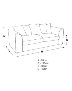 Chicago Crushed Velvet 3 Seater Sofa -Home Furnishings Store z01mx003509s