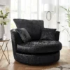 Chicago Crushed Velvet Swivel Chair