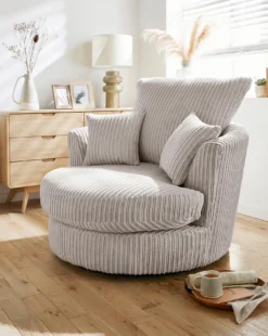 Ferguson Jumbo Cord Swivel Chair