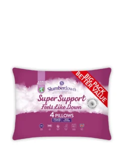 Slumberdown Super Support Feels Like Down 4 Pack Pillows
