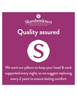 Slumberdown Super Support Feels Like Down 4 Pack Pillows -Home Furnishings Store z01xz027643s