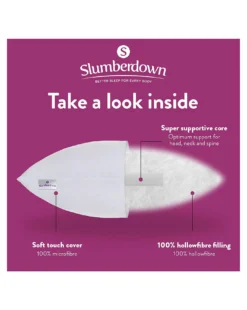 Slumberdown Super Support Feels Like Down 4 Pack Pillows -Home Furnishings Store z01xz027647s