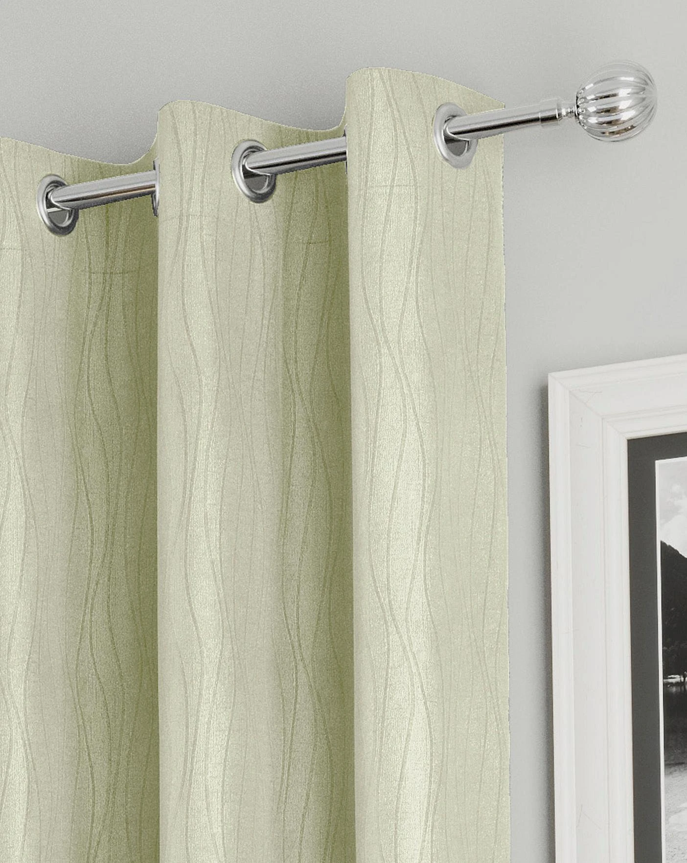 Goodwood Light Filtering Textured Embossed Eyelet Curtain 6 Goodwood Light Filtering Textured Embossed Eyelet Curtain - Image 6