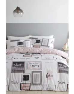 Catherine Lansfield Sleep Dreams Blush Duvet Set
