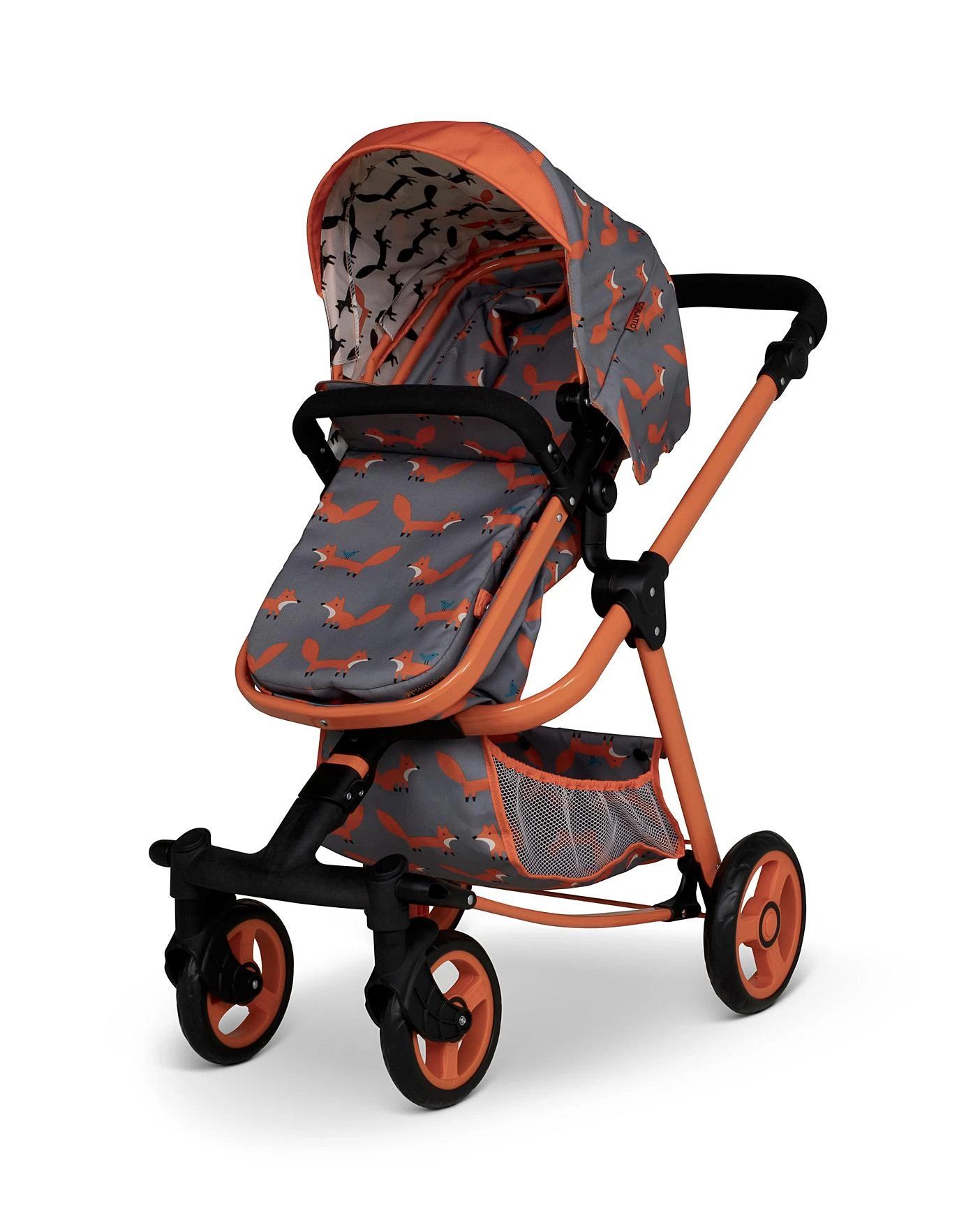 Cosatto Giggle Quad Dolls Pram Charcoal Mister Fox 5 Cosatto Giggle Quad Dolls Pram Charcoal Mister Fox - Image 5